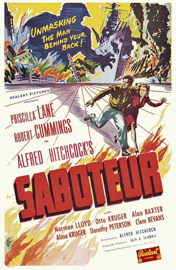 Alfred Hitchcock: "Saboteure", US-Poster