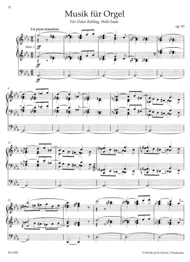 Musik für Orgel op. 81