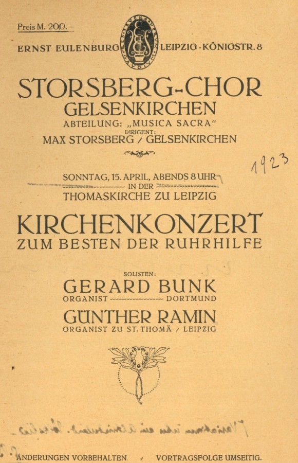 Concert with Günther Ramin