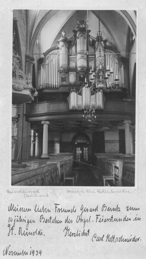 The Reinoldi organ with new Rückpositiv